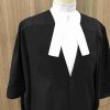 Women's lawyer robe with collar bib