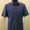 bush jacket chest with 3 pleated pocket and side hidden pocket